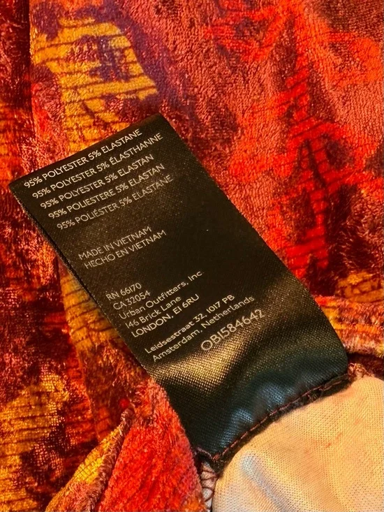 Free People Hold Me Closer Flared Bell Bottom Pant Small Velvet Flame Combo - Picture 14 of 16